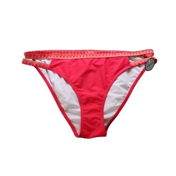 Swimsuits For All red dual crochet straps classic scrunch bikini bottom Women 18 - Picture 1 of 11